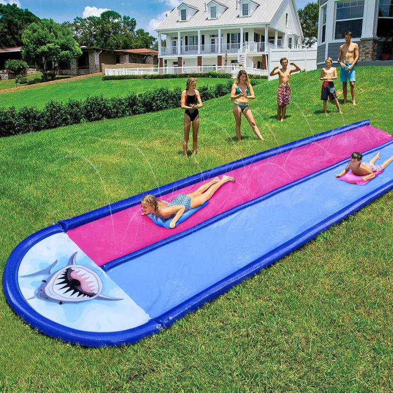 Banzai Turbo Speed Inflatable Racing Water Slide With Slick Tech Solution  |  Swimming Pools & Water Toys Outdoor Play Swimming Pools & Water Toys