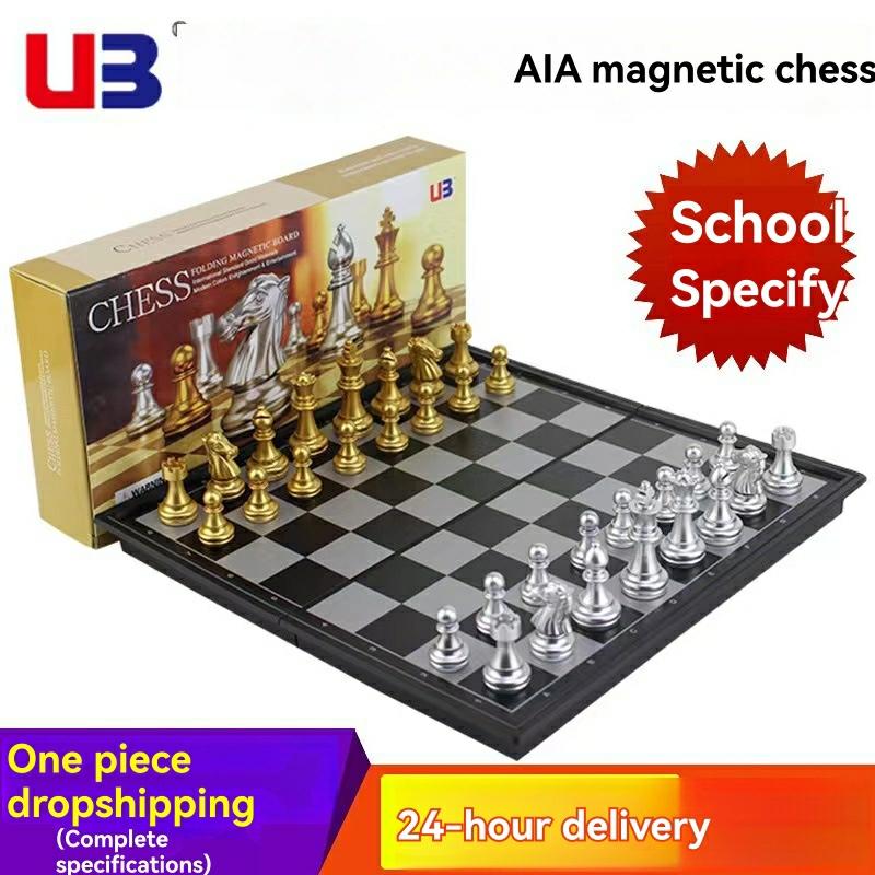 Deluxe Wooden Chess Set With Heavy Metal Chessmen And Storage Box  |  Board Games Board Games Board Games