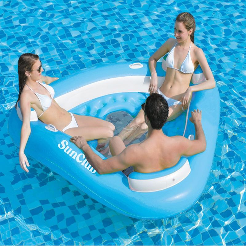 Funsicle Tahoe Party Island – 9Ft Inflatable Pool & Water Float  |  Swimming Pools & Water Toys Outdoor Play Swimming Pools & Water Toys