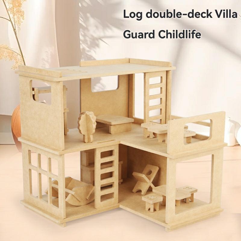 Haba Little Friends Town Villa Dollhouse With Furniture  |  Stuffed Animals & Plush Toys Baby & Toddler Toys Stuffed Animals & Plush Toys