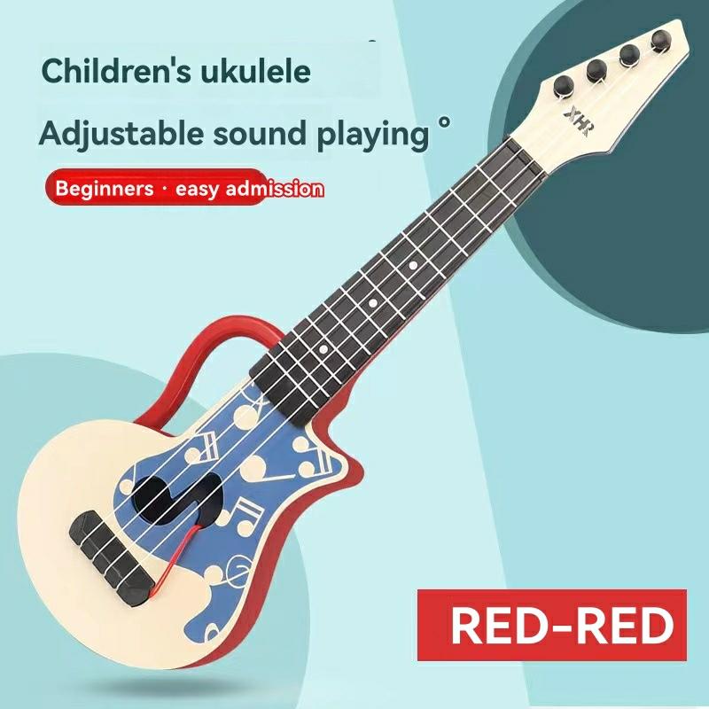 Hape Red Learn With Lights Electronic Ukulele  |  Musical & Sound Toys Baby & Toddler Toys Musical & Sound Toys