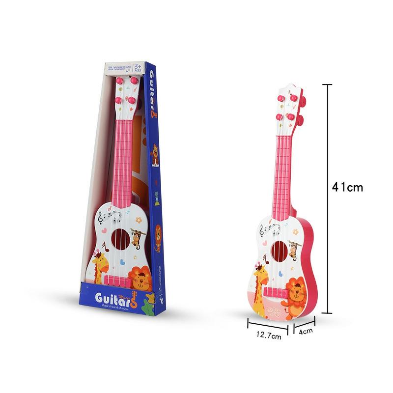 Hape Red & Yellow Kid's Wooden Toy Ukulele, 21-Inch Musical Instrument  |  Musical & Sound Toys Baby & Toddler Toys Musical & Sound Toys