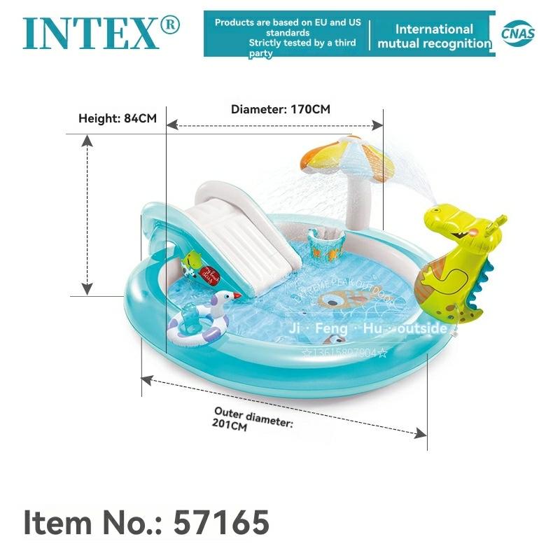 Intex Gator Inflatable Pool Play Center With Slide And Water Sprayer  |  Swimming Pools & Water Toys Outdoor Play Swimming Pools & Water Toys