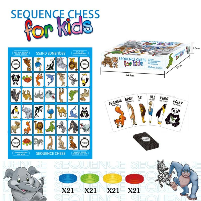 Jax Ltd. Sequence For Kids Board Game  |  Board Games Board Games Board Games