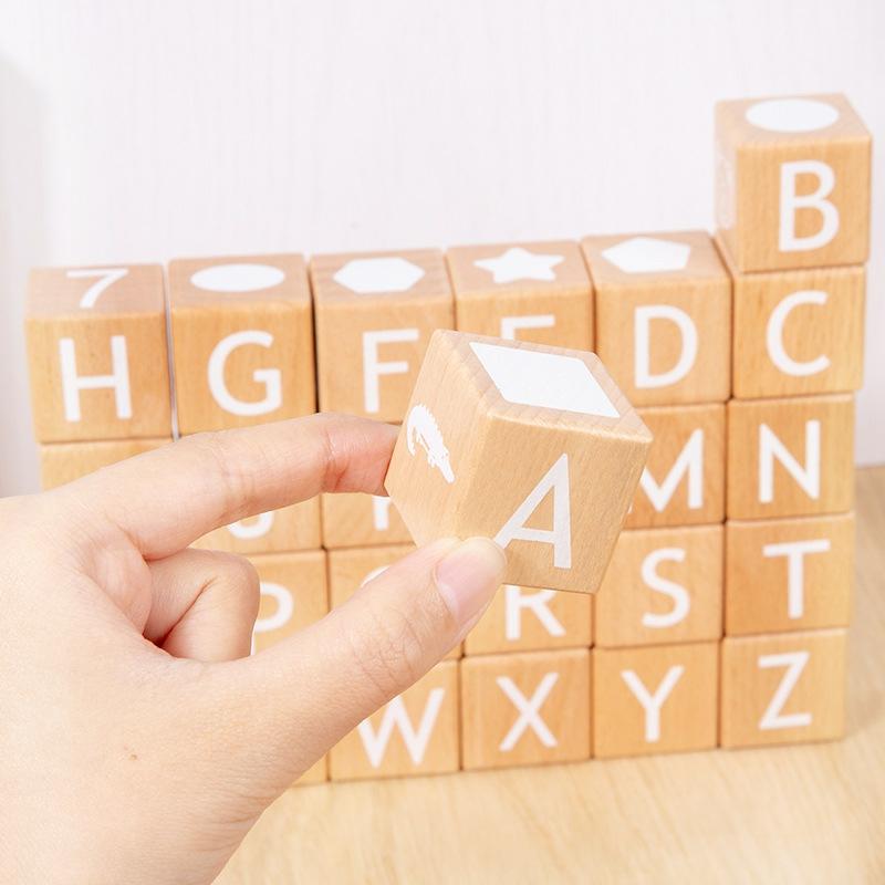 Kinderfeets Bamboo Abc Blocks – Eco-Friendly 18Pc Learning Set  |  Blocks, Sorting & Stacking Toys Baby & Toddler Toys Blocks, Sorting & Stacking Toys