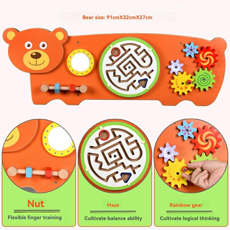 Learning Advantage Bear Activity Wall Panel – Interactive Toddler Learning Center  |  Activity Centers Activity Centers Activity Centers