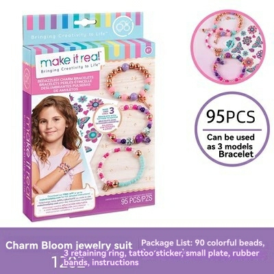 Make It Real Halo Charms 2 Jewelry Making Kit – Think Pink & True Blue  |  Crafts & Activities Arts & Crafts Crafts & Activities