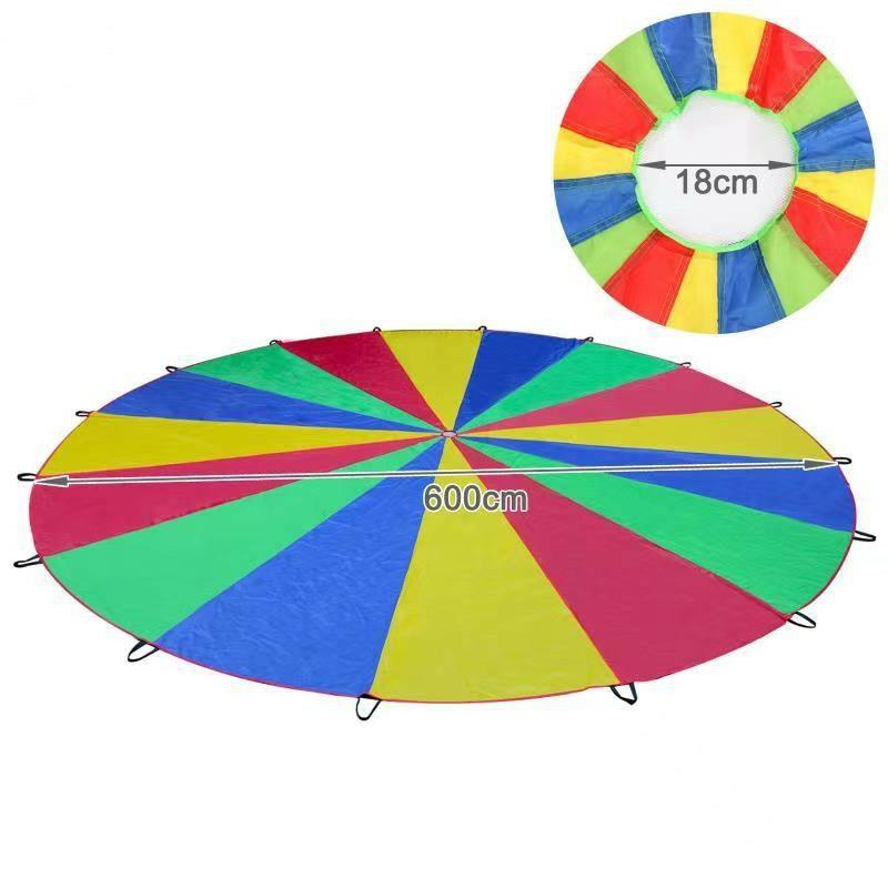 Martin Sports Multi-Color Parachute, 24' Diameter With 20 Handles For Outdoor Play  |  Activities & Games Activities & Games Activities & Games