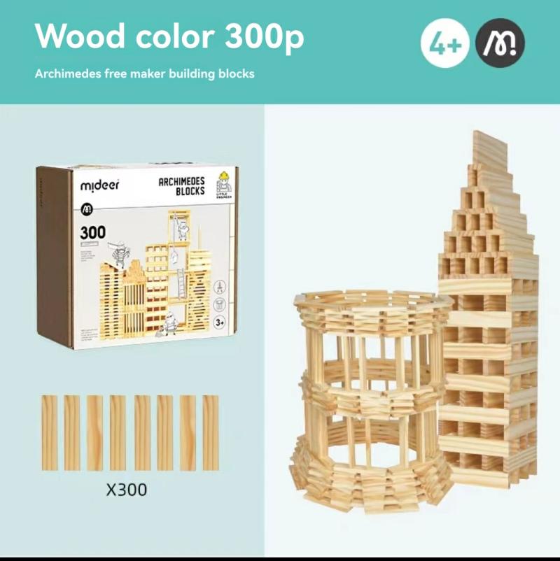 Mindware Keva Contraptions 200-Piece Plank Building Set  |  Wood & Jumbo Blocks Building Blocks & Sets Wood & Jumbo Blocks