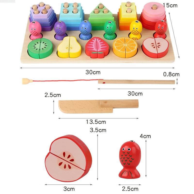 Orange Tree Toys Counting Fish – Educational Wooden Stacking Toy For Toddlers  |  Blocks, Sorting & Stacking Toys Baby & Toddler Toys Blocks, Sorting & Stacking Toys