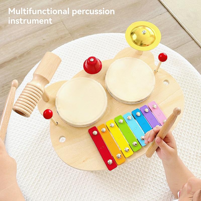 Plan Toys Sustainable Rubberwood Musical Set With Xylophone And Cymbal  |  Musical & Sound Toys Baby & Toddler Toys Musical & Sound Toys