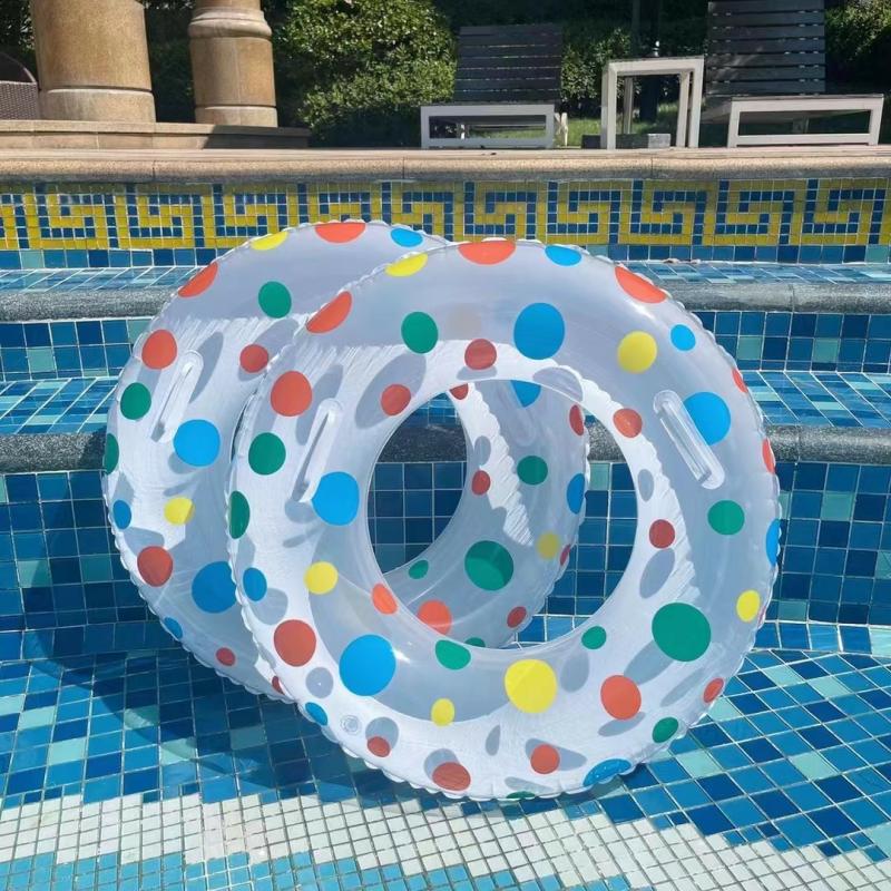 Rae Dunn Drift Away 48" Indigo Polka Dot Jumbo Pool Ring Float  |  Swimming Pools & Water Toys Outdoor Play Swimming Pools & Water Toys