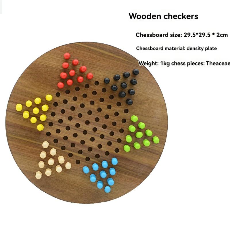 Solid Wood Chinese Checkers Classic Strategy Board Game  |  Board Games Board Games Board Games